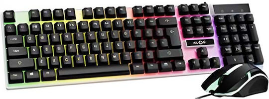 KLGO JP-2 Комплект гейминг клавиатура с RGB осветление и мишка (Английски US)