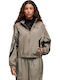 Sport Damen Sweatshirt Jacke Grau