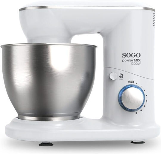 Sogo Stand Mixer 1500W With Stainless Bowl 6lt White