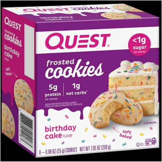 Quest Nutrition Бисквити С Топинг Без Захар 8 Бройки 25гр