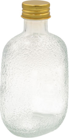 Бутилка за Вода Стъклена с Винт Капак Златиста 250ml