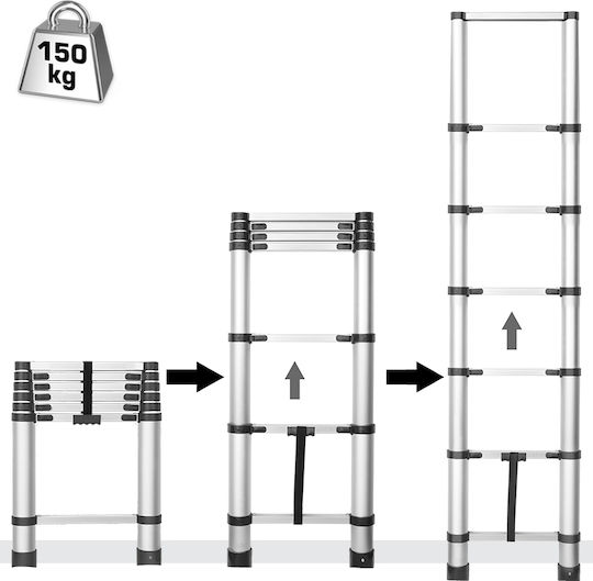 Teleskopleitern Aluminium Einheith 6 Stufen