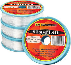 Πετονιά Sim Fish Engineering Χρωμα Διάφανο Μεγεθος 0.70mm