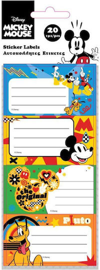 Must Team Mickey Mouse Етикети за Тетрадки 20 Бройки