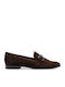 Suede Damen Mokassins in Braune Farbe
