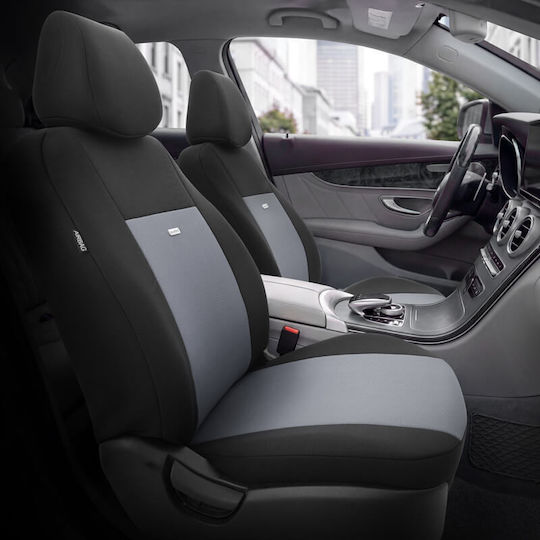 Car Seat Covers Otom Flex Design Universal Cotton Fabric Rachel Set Front Rear 10 Pieces Black Grey Flx-102