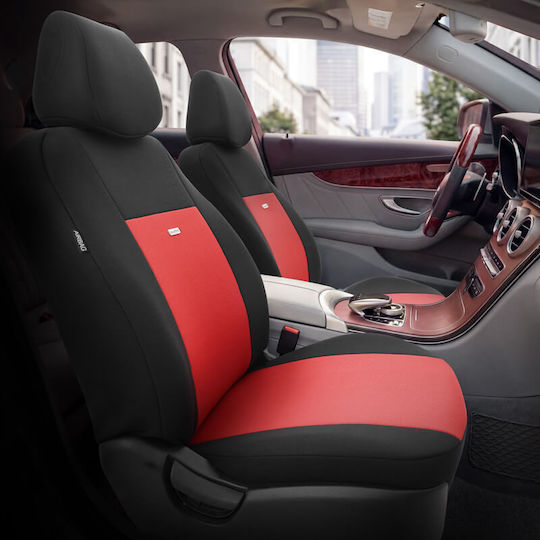 Car Seat Covers Otom Flex Design Universal Cotton Fabric Rachel Set Front Rear 10 Pieces Black Red Flx-104