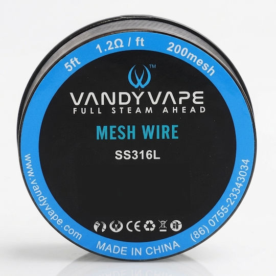 Vandy Vape Mesh Wire Ss316l 1.2ω/ft 5ft 200mesh