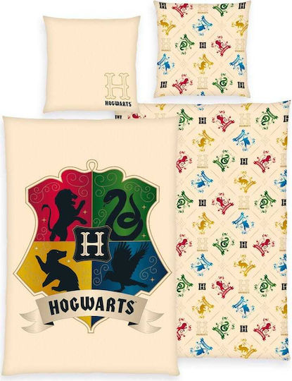 Herding Hogwarts Παιδική Παπλωματοθήκη Μονή Βαμβακερή Hogwarts 135x200εκ.