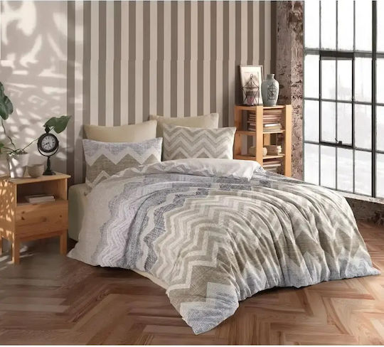 Set Huse Pentru Pilote Bumbac Satinat 200x220cm Dublu Cu 2 Fețe De Pernă & 1 Cearșaf Satin