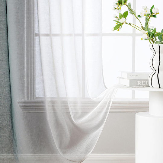 Miulee Σετ Κουρτίνες με Τρέσα Gray Beige 140x260εκ. Miulee Σετ Κουρτίνες με Τρέσα Gray Beige 140x260εκ.