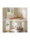 Joydeco Σετ Κουρτίνες Παραθύρου με Τούνελ Beige 107x158εκ.