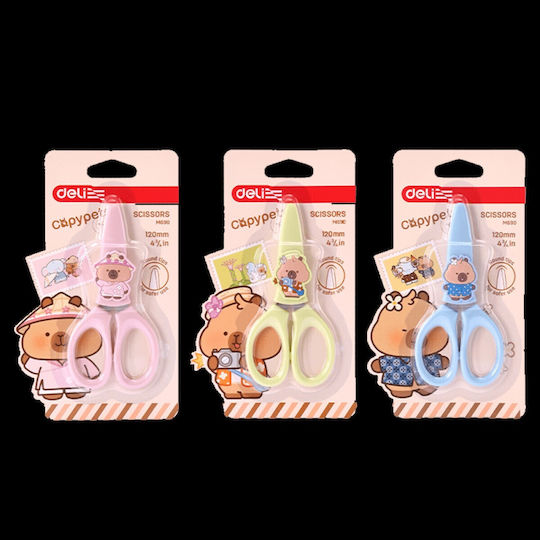 Deli Kids Scissors 12cm With Metallic Blade (Miscellaneous Colours) 1 Piece