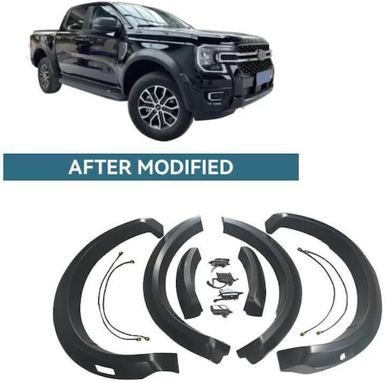 Seiten Fender Radabdeckungen Ford Ranger T9 2022+ Upgrade Raptor Look Satz 6 Stück