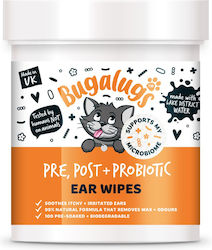Pre Post & Probiotic Кърпички за Почистване на Уши за Котки 100 бр Pre Post & Probiotic Кърпички за Почистване на Уши за Котки 100 бр