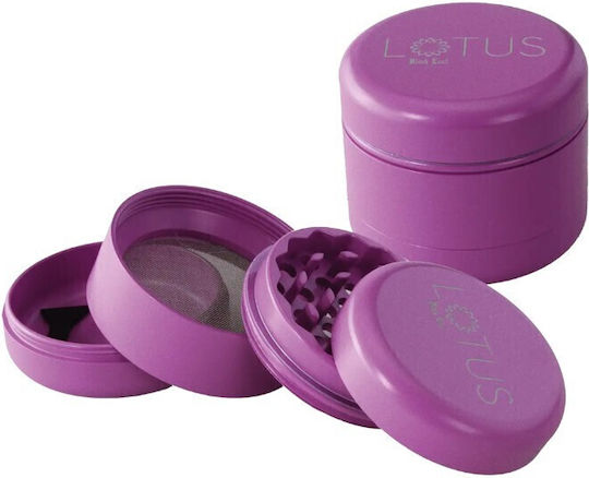 Black Leaf Grinder Ceramic Coat Lotus 55mm 4part Purple