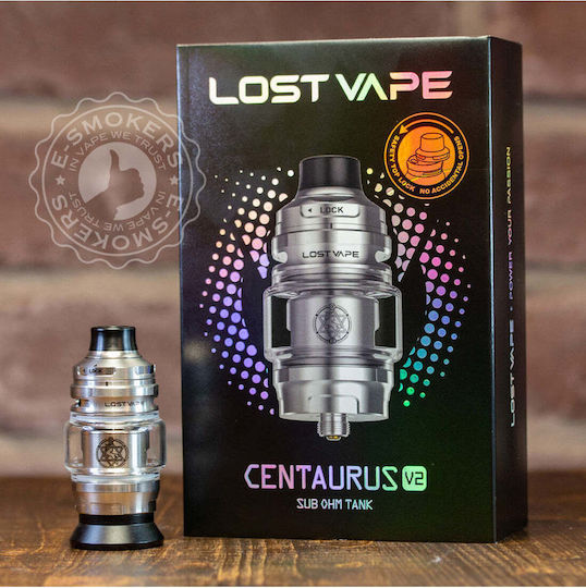 Lost Vape Centaurus V2 E-Zigarette Verdampfer-Tank 5ml 26mm Silber