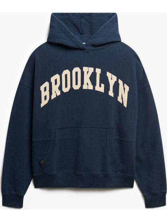 Superdry Blue Women's Sweatshirt with Hood