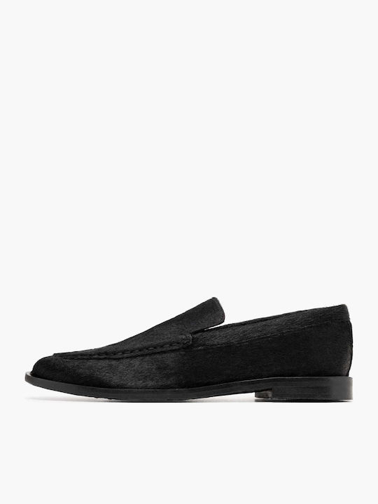 Damen Mokassins aus Leder in Schwarz Farbe