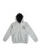 Kinder-Sweatshirt Strickjacke mit Kapuze und Taschen Grau