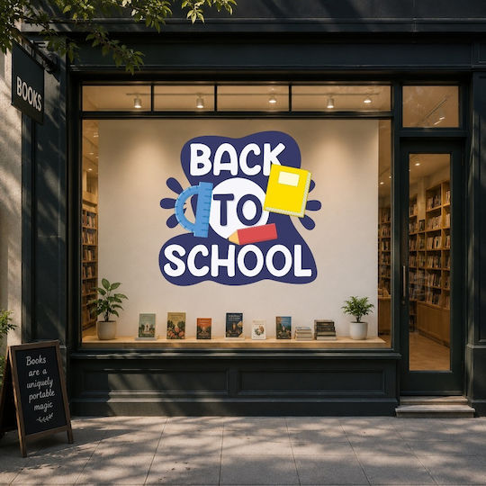 Αυτοκόλλητο Εκπτώσεων - Back To School 5 - 80cm X 55cm