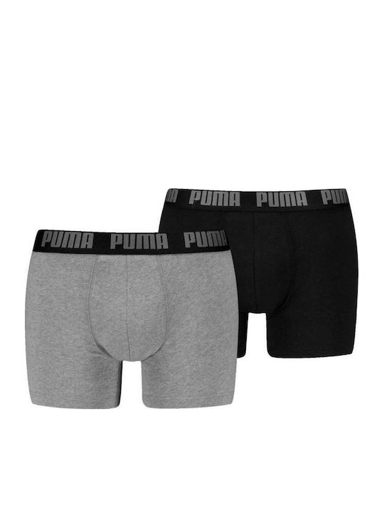 PUMA Everyday Basic Μποξεράκια 2Pack Grey / Black