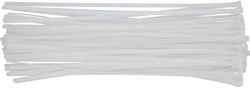 Πλαστικοί Δεσμοί Αποσπώμενοι 7,6x450 Mm 50 Τεμ Λευκοί