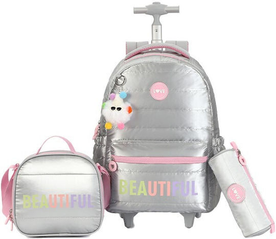 Kingdizen Silber Kinder Lunchtasche Handtasche Asemi