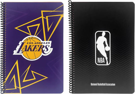 NBA Тетрадка Спирала С Редове 70 Листове 2 Теми Lakers Различни Дизайни