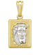 Kids Charm Double Sided Constantine Coin Pendant from 9K White Gold P-88285