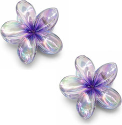 Clame De Păr Model Floare Set 2 Bucăți Violet V...