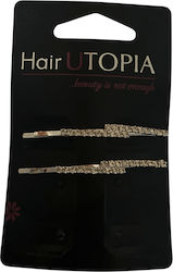 Hair Utopia Τσιμπιδάκια Μαλλιών Μεταλλικά Στρας Ασημί Hair Utopia Τσιμπιδάκια Μαλλιών Μεταλλικά Στρας Ασημί