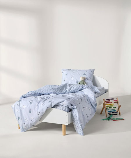 Kentia Set Bed Sheets for Single Bed 160x245cm Light Blue (3pcs)