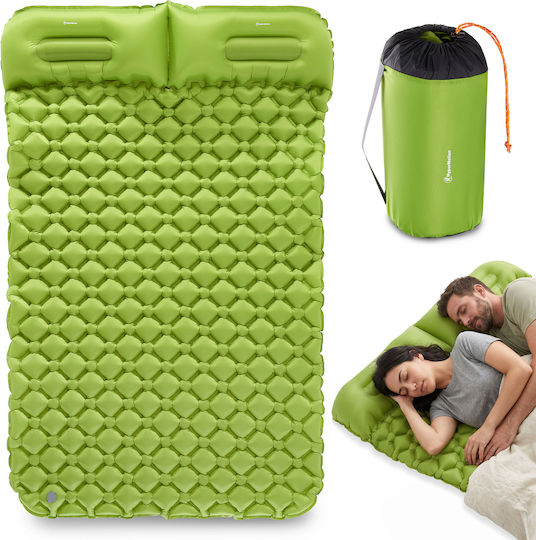 HyperMotion Doppeltes Camping Schlafmatte 190x120cm Dicke 5,5cm Grüne