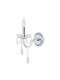 Artekko Modern Wall Lamp with E14 Silver Socket 24x23x23cm