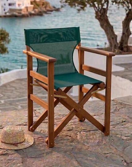 Gartenstühle Hölzernes Esche Kauri mit Grünem Stoff 61x55x86cm