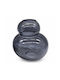 Decorative Grey Glass Vase 11xH12cm