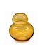 Decorative Glass Yellow Vase 11xH12cm