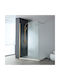 Devon Iwis Walk-in Duschwand mit Schiebetür 50x200cm Gold gebürstet