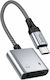 Hoco UPA34 Конвертор USB-C мъжки към USB-C / 3.5mm женски