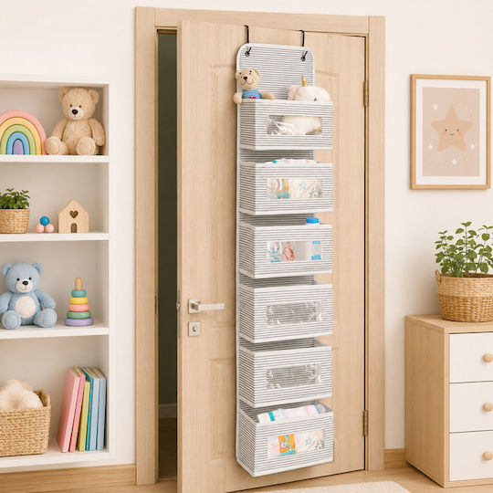 Alas Home Текстилен висящ организатор в сив цвят 29x133cm