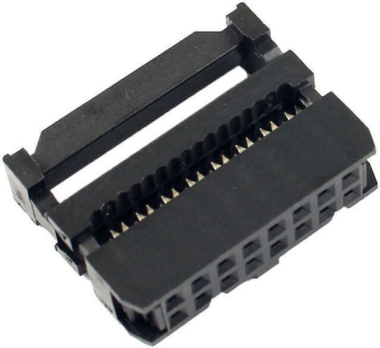 20 Pcs Fc3-16p Female Socket Idc 2.54 Connector 16pin 2x8 Black