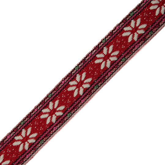 Vostex Blumenstoffband Rot Creme Schwarz Fuchsia Grün Bordeaux Rosa 2cm Meter