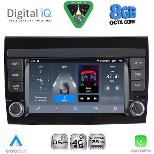 Digital Iq Blm 597_cpa Deck Multimedia 7" Aplicație OEM Fiat Bravo Mod 2007-2019