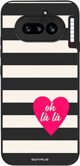 Калъф Sonique Stripe Stories Series Nothing Phone 4a Oh La La Черен
