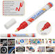 Breckner Permanent Red Markers 8mm Set 12pcs