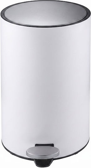 Metallischer Weißer Mülleimer 12l Metallischer Weißer Mülleimer 12l