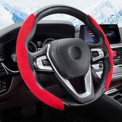 Spv L Husă auto Neagră Roșie Steering Wheel Cover Black Red