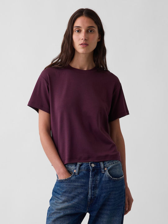 GAP Women's Cotton Blouse Burgundy Bordeaux