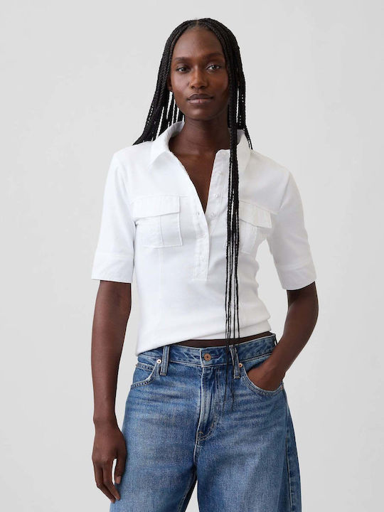 GAP Women's Cotton Crop Top White